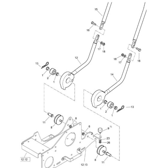 Steering Handle for Bomag BVP10/36