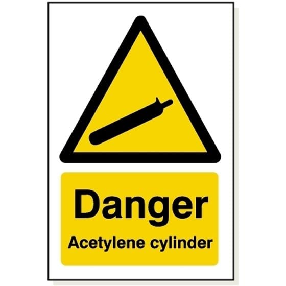 Acetylene Cylinder S/Adhesive