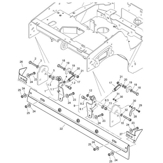 Scraper Assembly for Bomag Roller