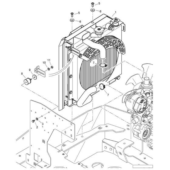 Radiator Assembly for Bomag Roller
