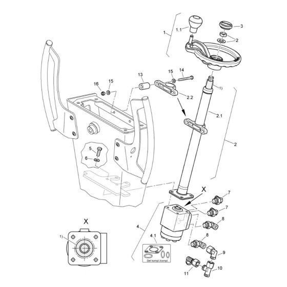 Steering Assembly for Bomag Roller