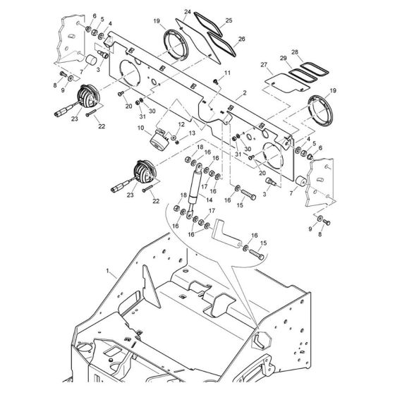 Rear Frame Assembly for Bomag