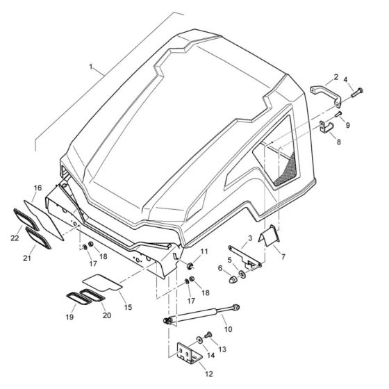 Engine Hood Assembly for Bomag