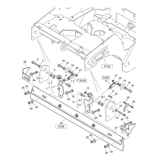 Scraper Assembly for Bomag Roller