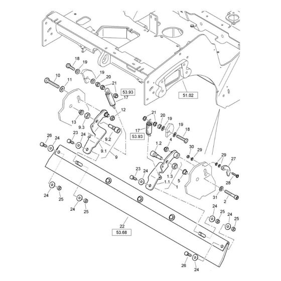 Scraper Assembly for Bomag