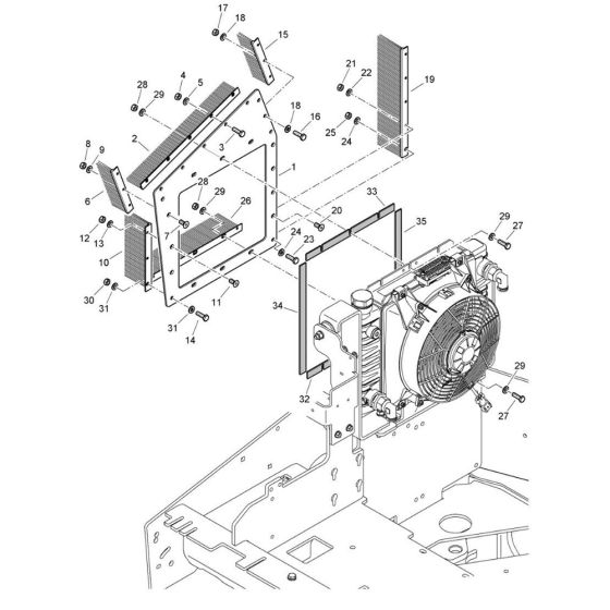 Radiator Assembly for Bomag