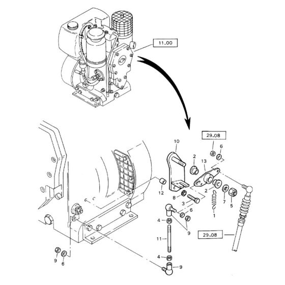 Actuation Assembly for Bomag