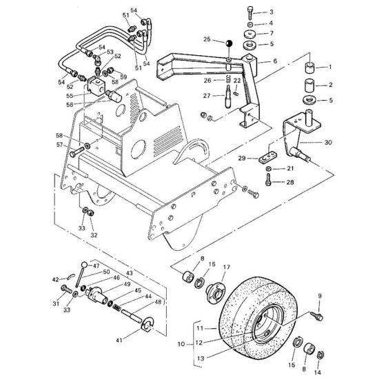 Bomag BW 71 E Wheel Assembly