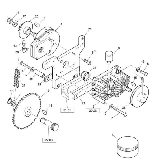 Transmission Installation for Bomag