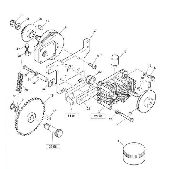 Transmission for Bomag Roller