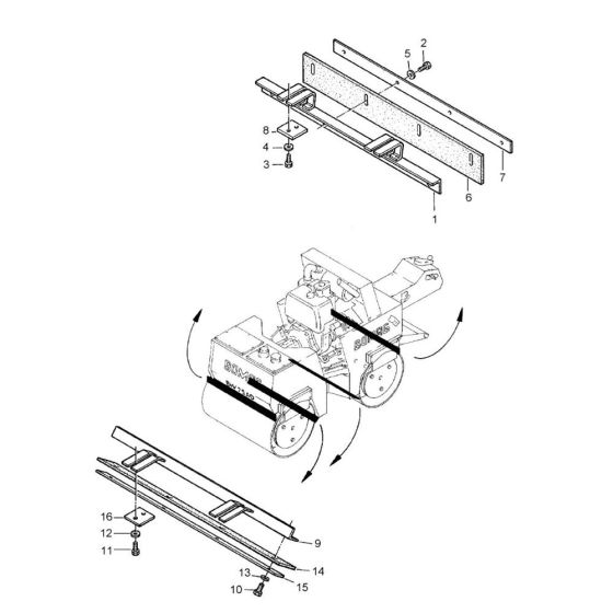 Scraper Assembly for Bomag BW 75 AD-2