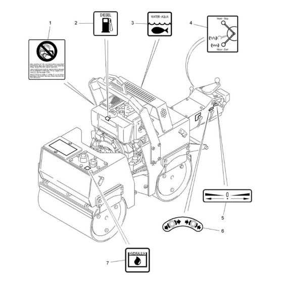 Decal Assembly for Bomag Roller
