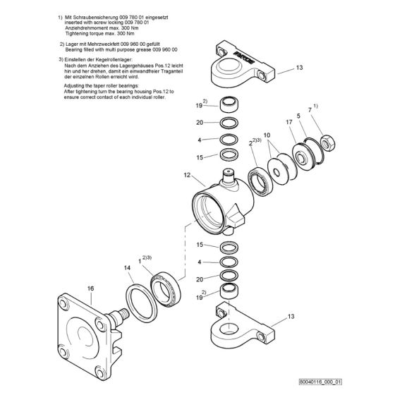 Oscillating Joint for Bomag Roller
