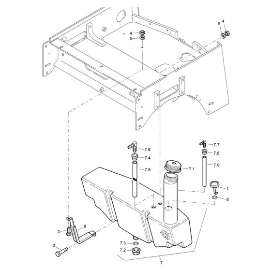 Fuel Tank Assembly for Bomag Roller
