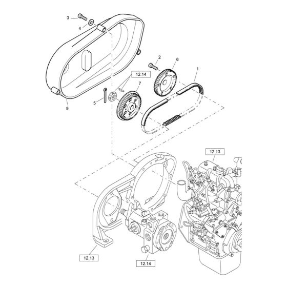 Belt Drive Assembly for Bomag