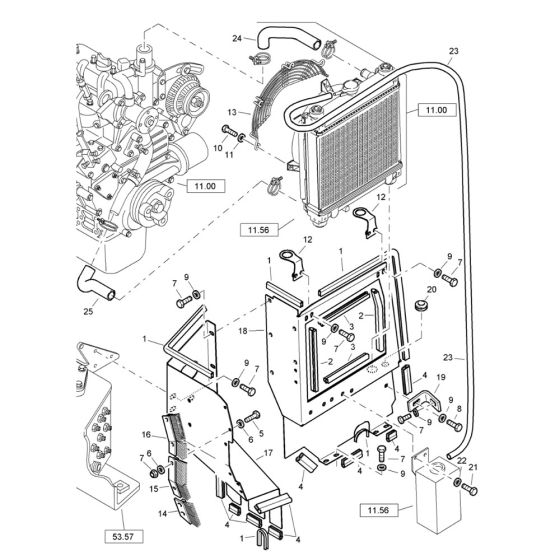 Radiator Assembly for Bomag Roller