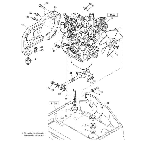 Engine Assembly for Bomag Roller
