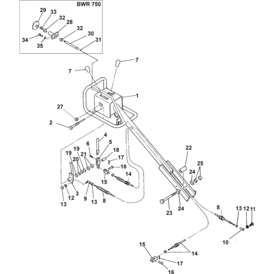 Handle Unit Assembly for Belle TDX 650 Twin Drum Roller Vibrating Roller