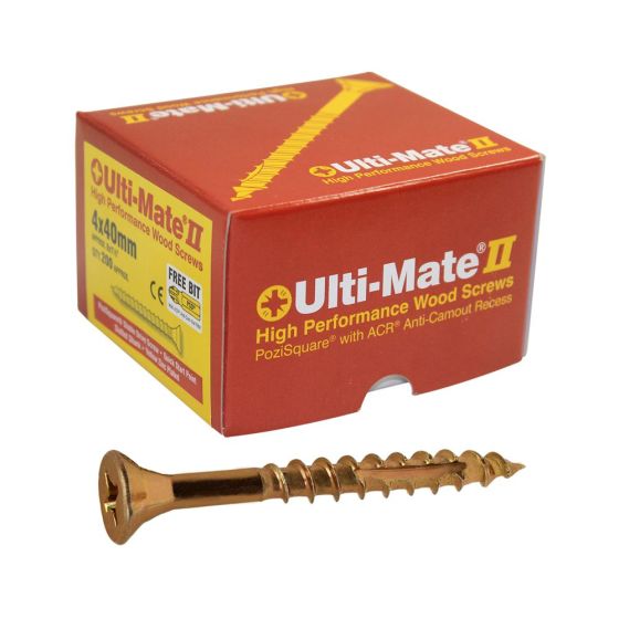 3.5 x 25mm Ulti-Mate II CSK Professional Woodscrews (pack of 500)