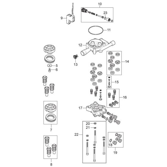 Motor Pump Assembly for Nilfisk