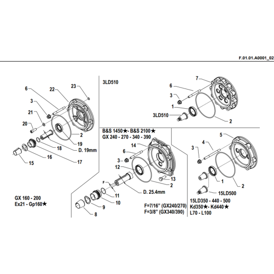 Flange (2) Assembly for Camon C10 (PowerSafe) Rotovators