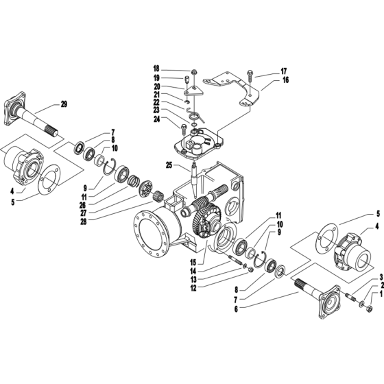 Wheels Axle Assembly for Camon C10 (PowerSafe) Rotovators