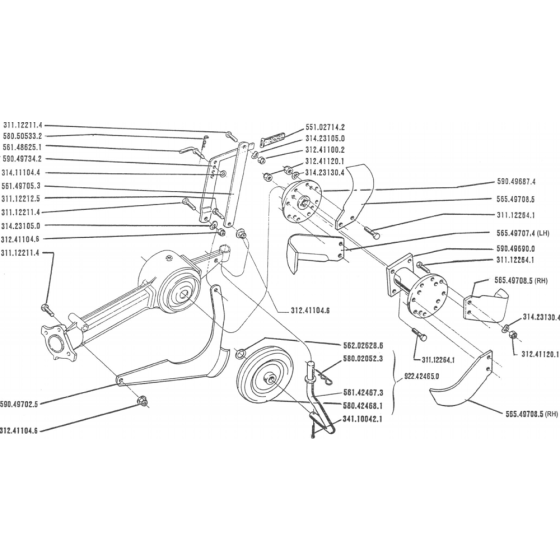 Tine Assembly for Camon C12 (1990) Rotovators