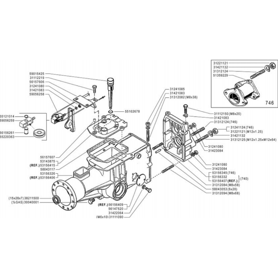 End Casing Assembly for Camon C12 (New) Rotovators