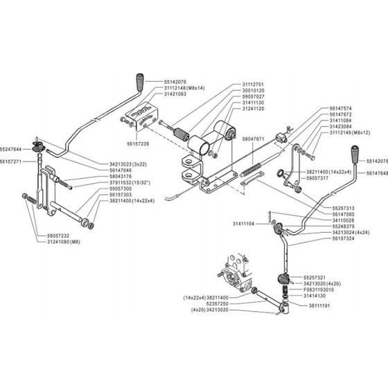 Gear Lever Assembly for Camon C12 (New) Rotovators