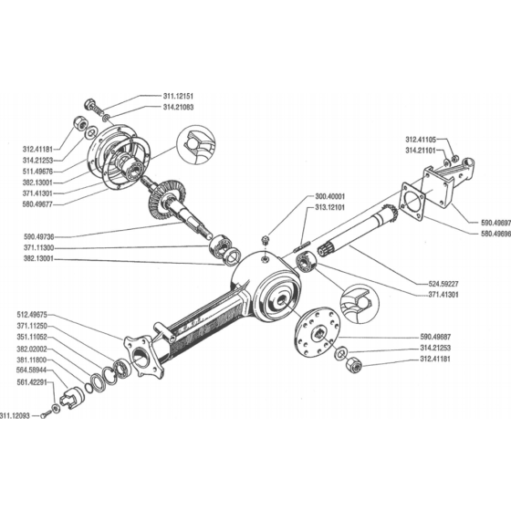 Drive Flange Assembly for Camon C12 (New) Rotovators