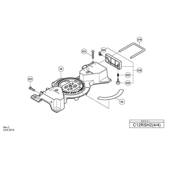 Base Assembly for Hikoki C12RSH2 Miter Saw