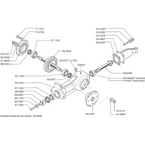 Drive Flange Assembly for Camon C13 (2011) Rotovators