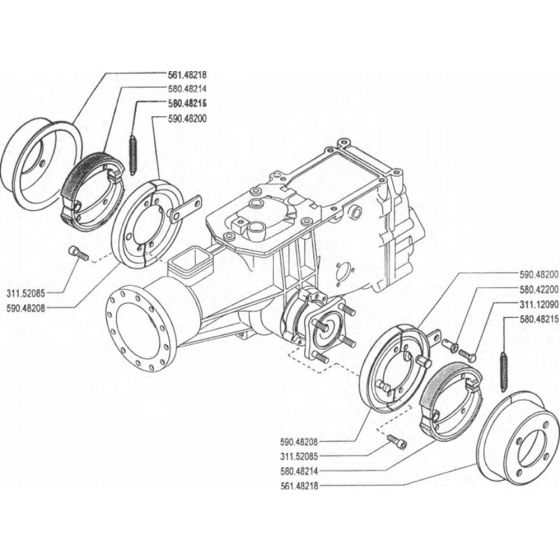 Back Plate Assembly for Camon C13 (2011) Rotovators