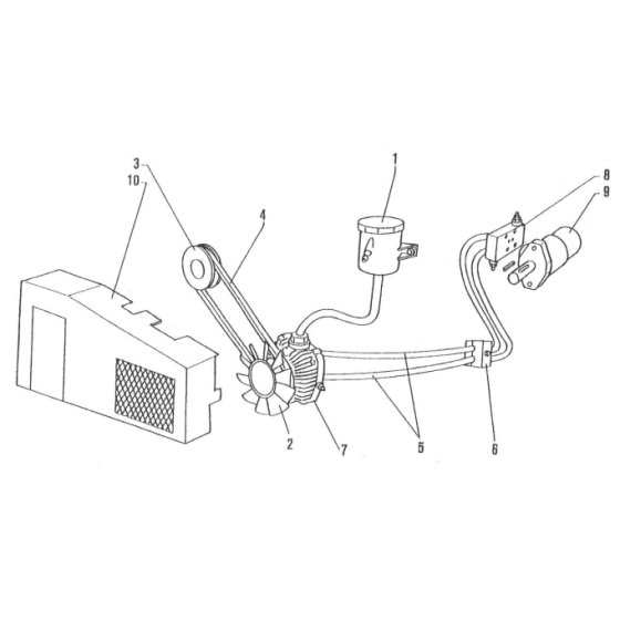 Flywheel & Cover Assembly for Camon C300 Garden Chippers