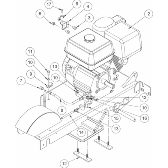 Engine System Assembly for Camon C500 Rotovators