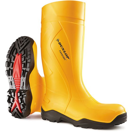 Purofort Thermo+ Wellington Boot Full Safety Steel Toe Cap Yellow Size 08