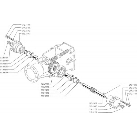 Drive Shaft Assembly for Camon C8 (2)011) Rotovators