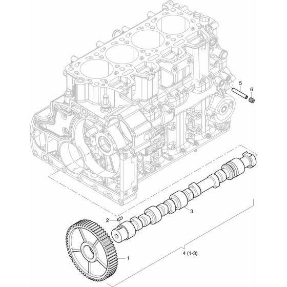 Camshaft Assembly for HATZ 4H50T.10 Engines