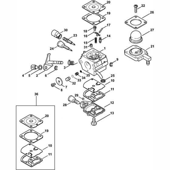 Carburetor for Stihl FR85
