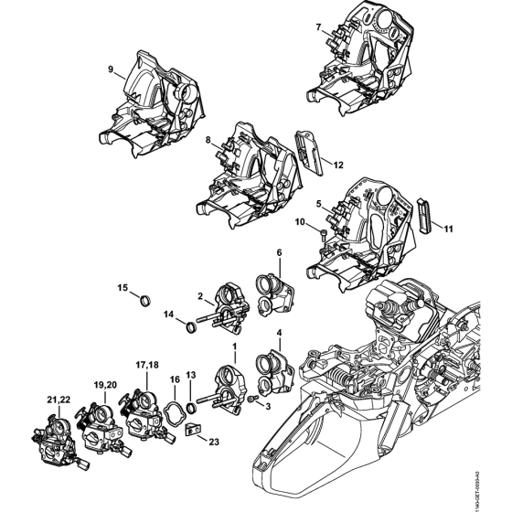 Carburetor Bracket for Stihl MS362