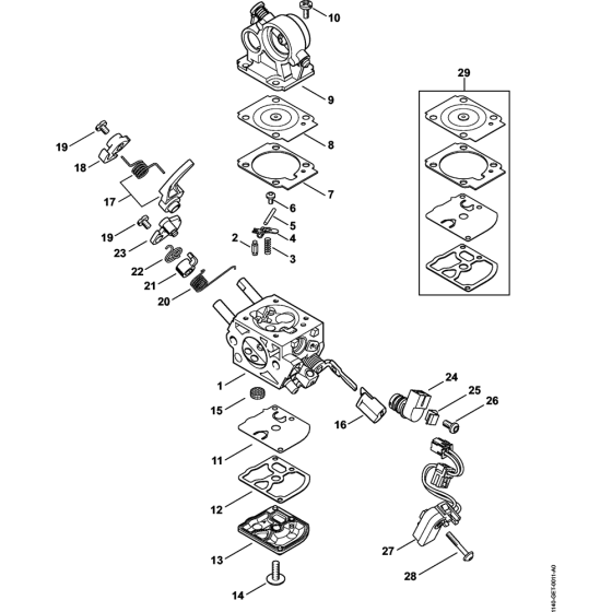 Carburetor for Stihl MS362