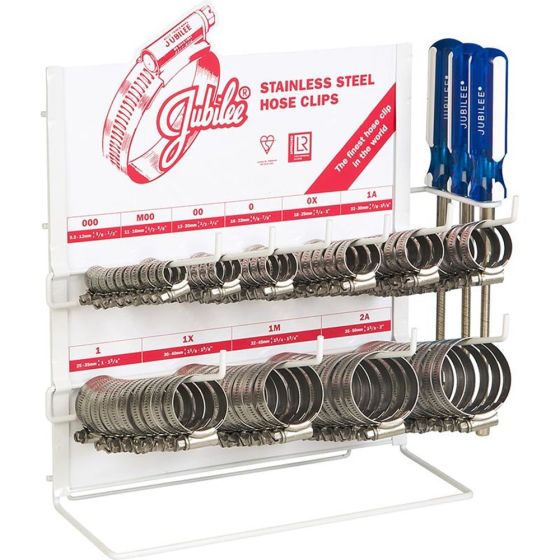 PCL Jubilee Clip Dispenser 100 Clips & 3 Flexidrivers (304 Stainless Steel) - CD100SS