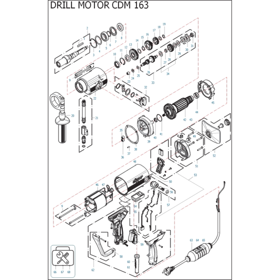 Main Assembly for Norton Clipper CDM163 Core Drill