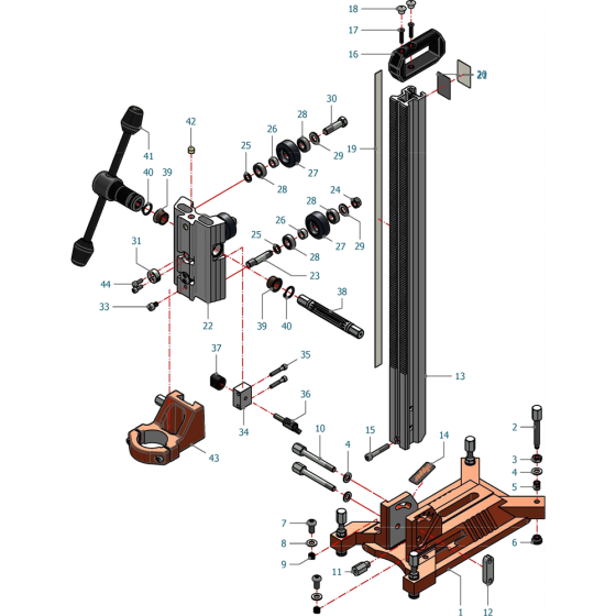 Main Assembly for Norton Clipper CDR133 Core Drill