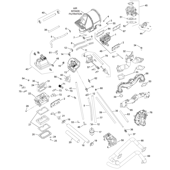 Fuel System  for Kohler CH1000 Engines