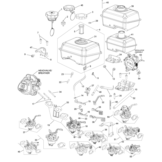 Fuel System for Kohler CH260 Engines