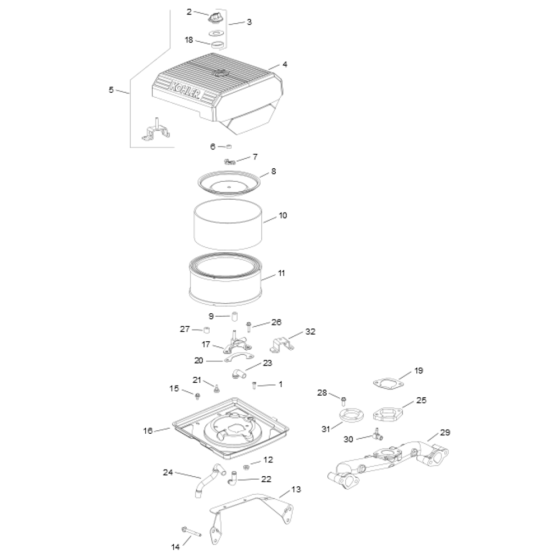 Air Intake for Kohler CH640LP Engines