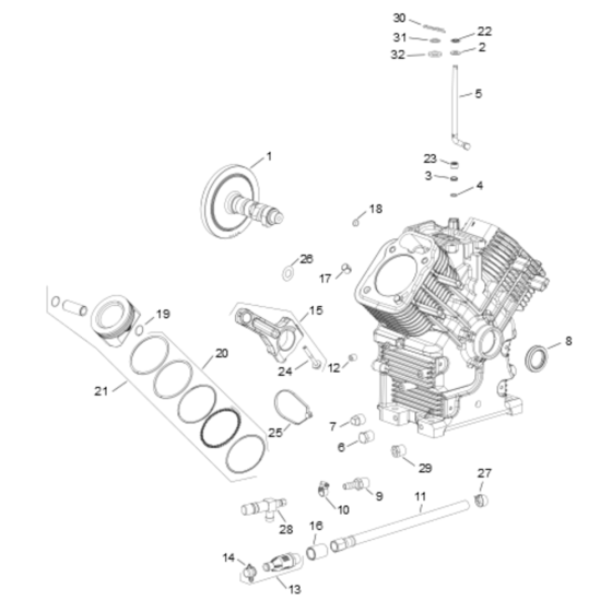 CrankCase for Kohler CH640LP Engines