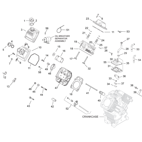 CylinderHead/Breather for Kohler CH750 Engines