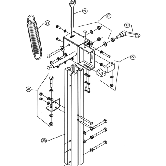 Gallows Cutting Head Assembly for Norton Clipper CHW Table Saw